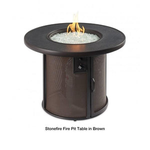 The Outdoor GreatRoom Company Stonefire 31-Inch Round Gas Fire Pit Table