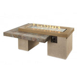The Outdoor GreatRoom Company Uptown 65" Brown Linear Fire Pit Table - UPT-1242-BRN