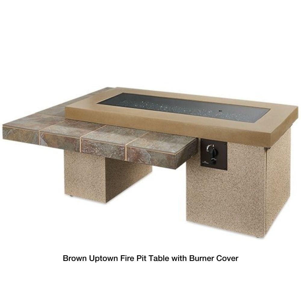 The Outdoor GreatRoom Company Uptown Gas Fire Table in Brown