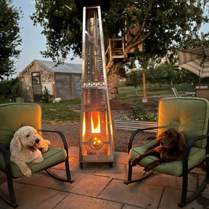 pets with the Timber Stoves Lil Timber Elite Wood Pellet Patio Heater
