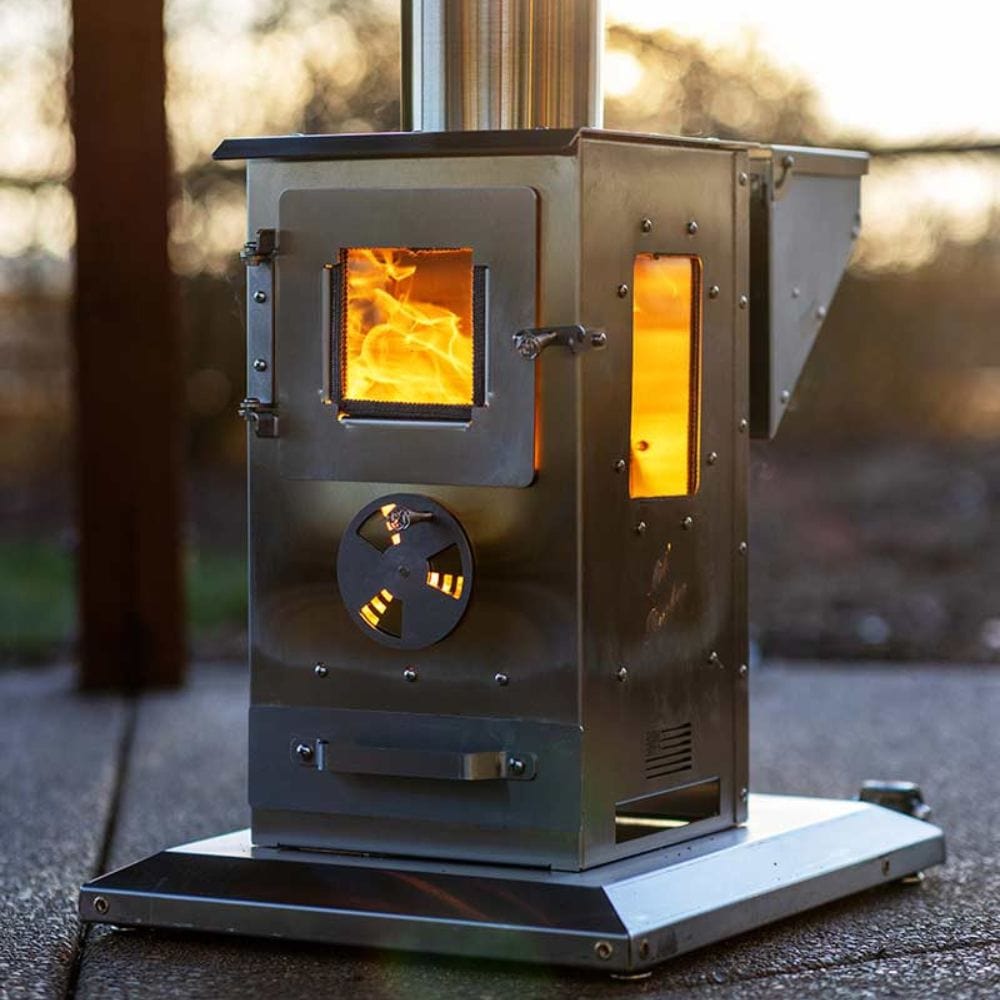Timber Stoves Lil' Timber Stainless Steel Portable Pellet Patio Heater