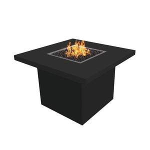 Top Fires Bella 36-Inch Square Steel Gas Fire Pit Table in Black