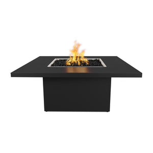Top Fires Bella 36-Inch Square Steel Gas Fire Pit Table Black