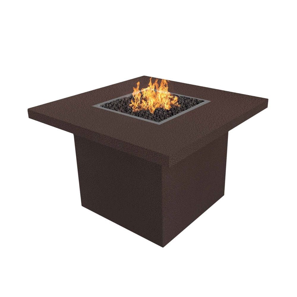 Top Fires Bella 36-Inch Square Steel Gas Fire Pit Table in Copper Vein