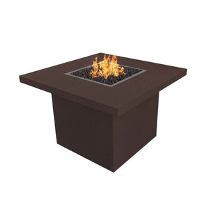 Top Fires Bella 36-Inch Square Steel Gas Fire Pit Table in Copper Vein