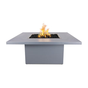 Top Fires Bella 36-Inch Square Steel Gas Fire Pit Table Gray