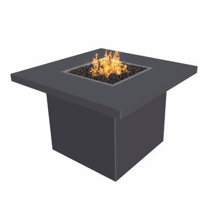 Top Fires Bella 36-Inch Square Steel Gas Fire Pit Table in Gray