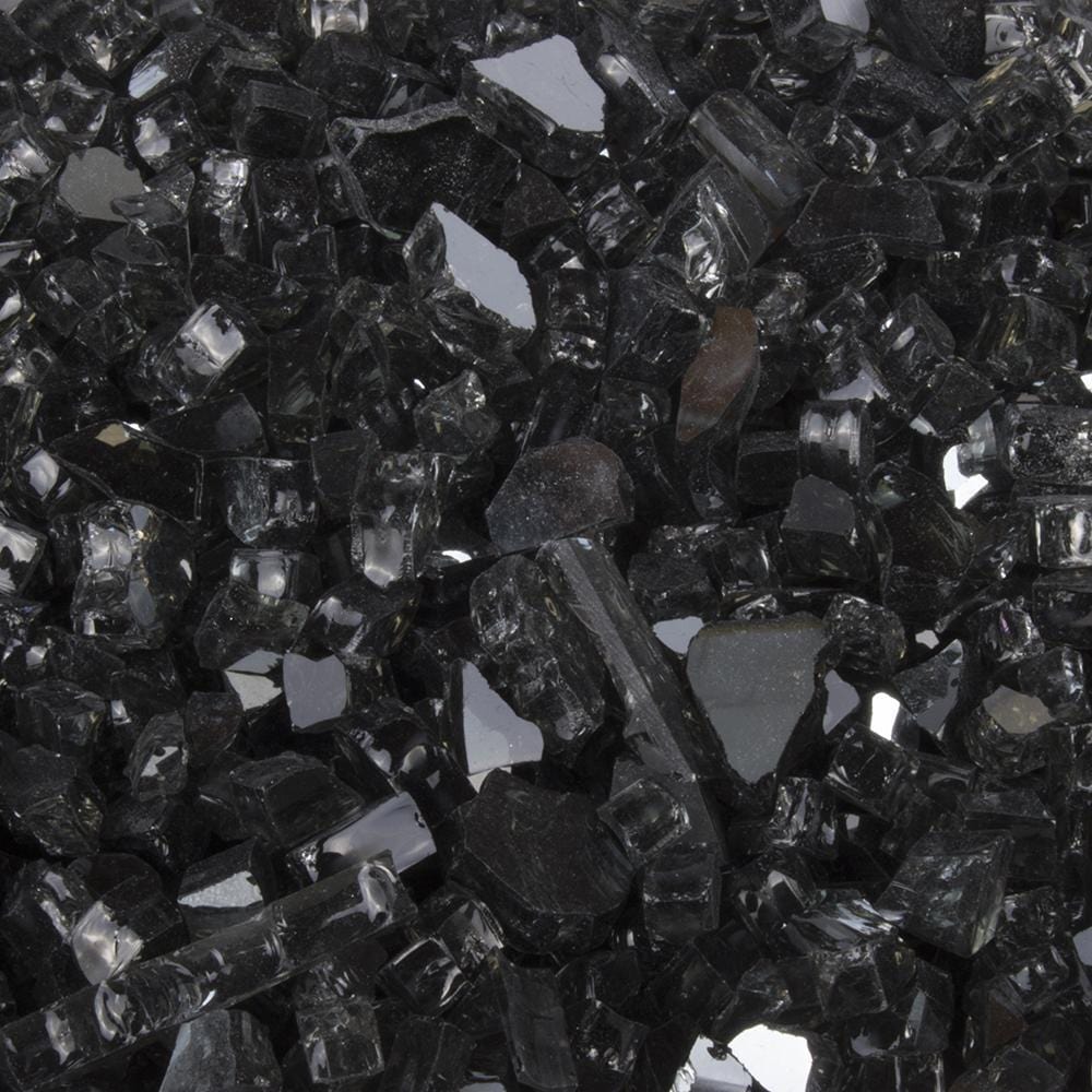 1/4" Black Reflective Fire Glass (25 lbs)