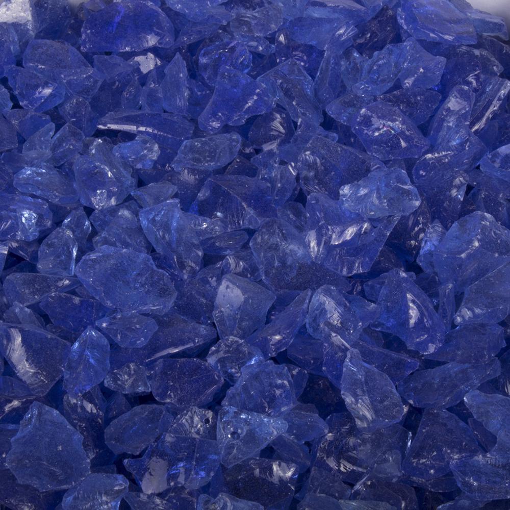 1/2"-3/4" Blue Fire Glass (25 lbs)