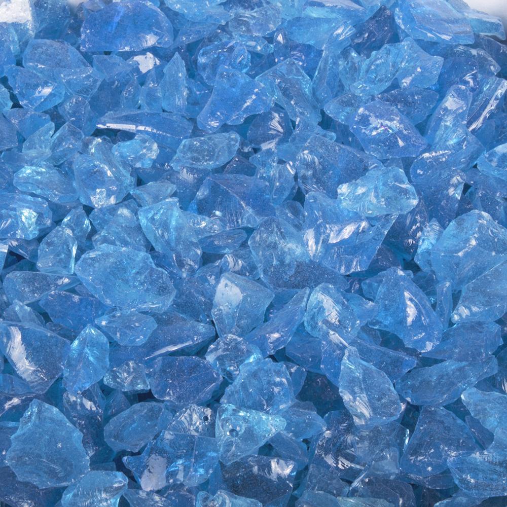 1/2"-3/4" Turquoise Fire Glass (25 lbs)