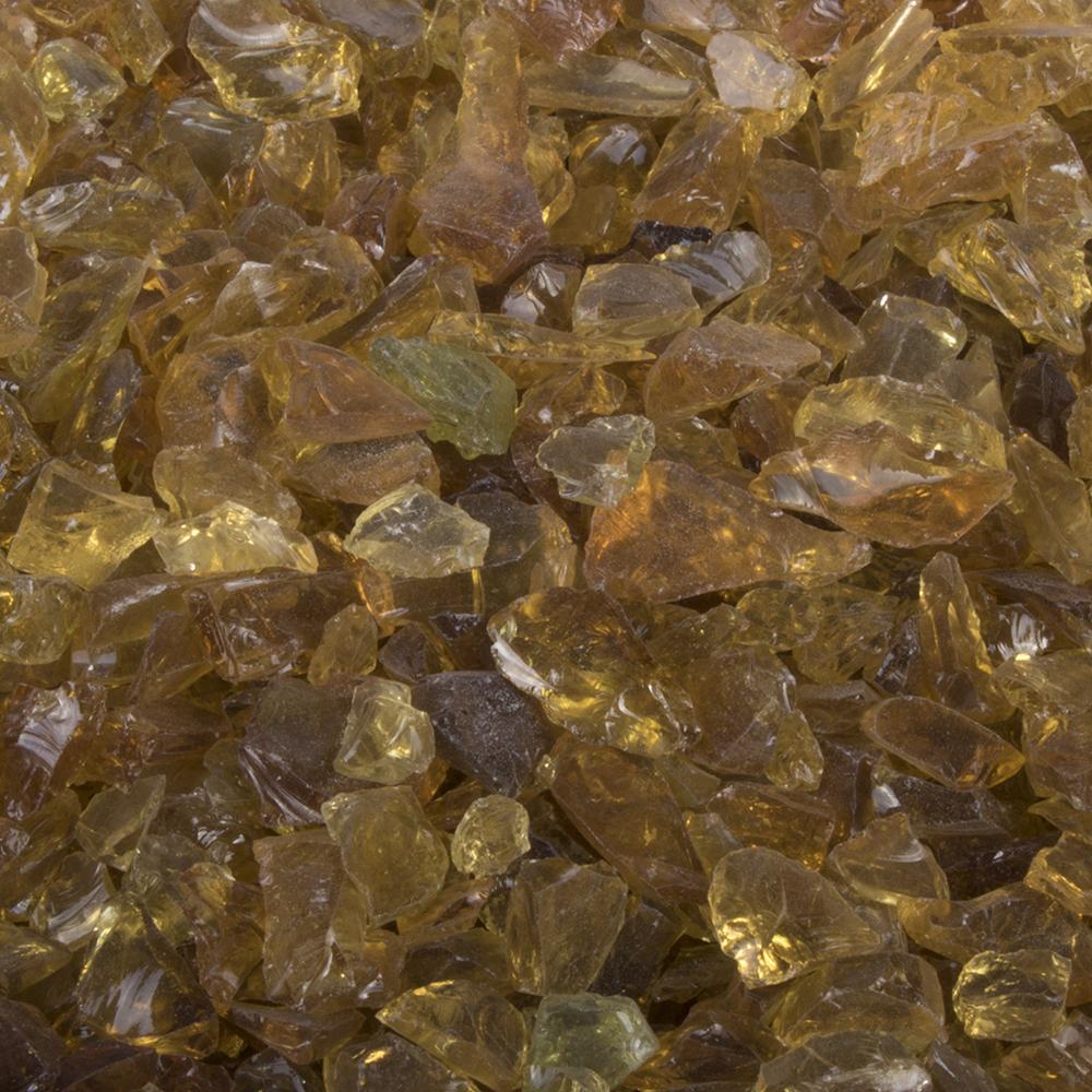 1/2"-3/4" Amber Fire Glass (25 lbs)