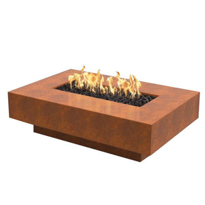 Top Fires Cabo Linear Corten Steel Gas Fire Pit Table