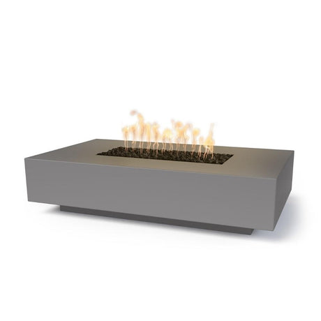 Top Fires Cabo Rectangular GFRC Gas Fire Pit Table - front view