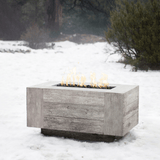 top fires catalina fire pit in snow - side view