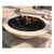 Top Fires Cazo Round GFRC Electronic Gas Fire Bowl in Limestone