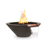 Top Fires Cazo Gas Fire and Water Bowl in Chocolate - angle view