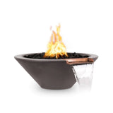 Top Fires Cazo Gas Fire and Water Bowl in Chestnut - angle view