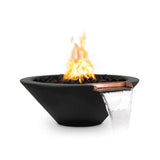 Top Fires Cazo Gas Fire and Water Bowl in Black - angle view