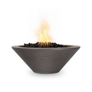 Top Fires Cazo Round GFRC Electronic Gas Fire Bowl in Chestnut