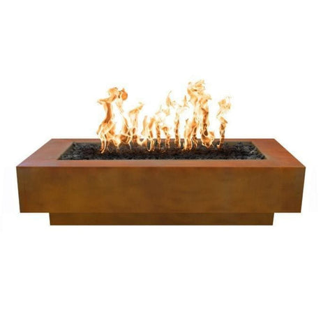 Top Fires Coronado Rectangular Corten Steel Gas Fire Pit