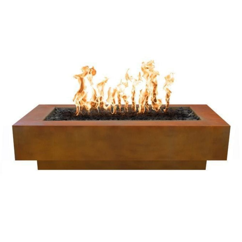 Top Fires Coronado Rectangular Corten Steel Gas Fire Pit