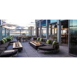 Top Fires Del Mar Black Fire Pit in Rooftop Bar