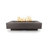 Top Fires Del Mar Rectangular GFRC Electronic Gas Fire Pit - room setting