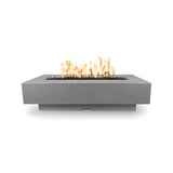 Top Fires Del Mar Rectangular GFRC Gas Fire Pit in Gray - angle view