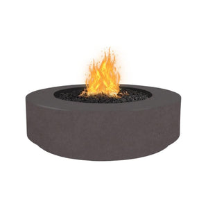 Top Fires Florence 42-Inch Round GFRC Gas Fire Pit Table in Chestnut