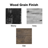 Wood Grain Finish Options - angle view