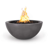 Top Fires Luna Round Concrete Gas Fire Pit Chestnut - close-up view