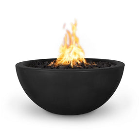 Top Fires Luna Round Concrete Gas Fire Pit - Flame Sense - installation view