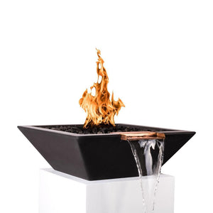 Top Fires 24" Square Concrete Gas Fire and Water Bowl - Electronic (OPT-24SFWE)
