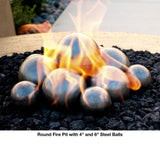 top fires steel balls - angle view