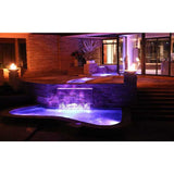 Top Fires Square Concrete Gas Fire Bowl in Pool Area - feature detail