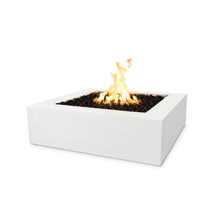 Top Fires Quad Square GFRC Gas Fire Pit in Limestone
