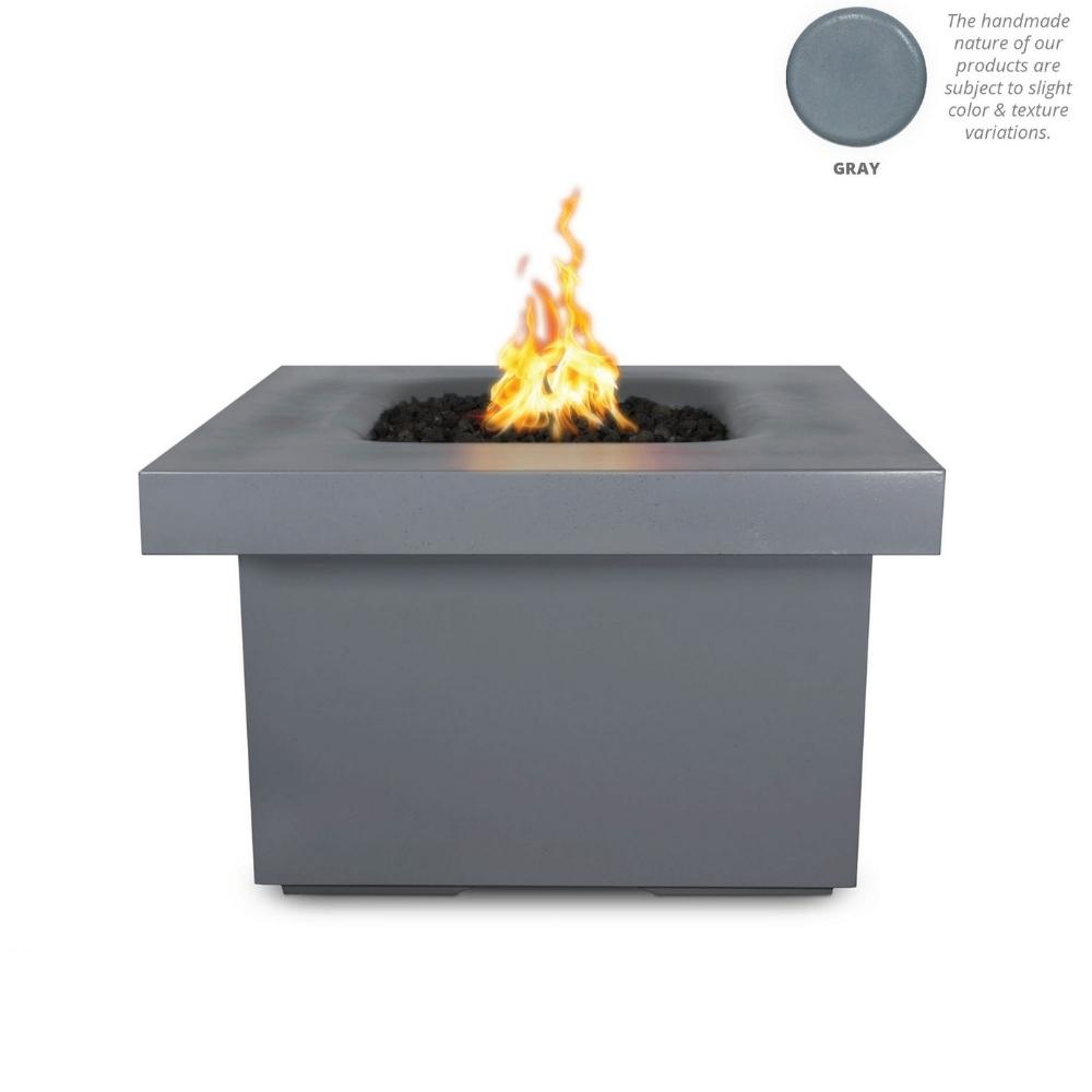 Top Fires Ramona 36&quot; Square GFRC Gas Fire Pit Table in Gray