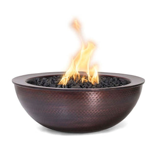 Top Fires Sedona 27-Inch Round Copper Gas Fire Bowl - Natural Gas