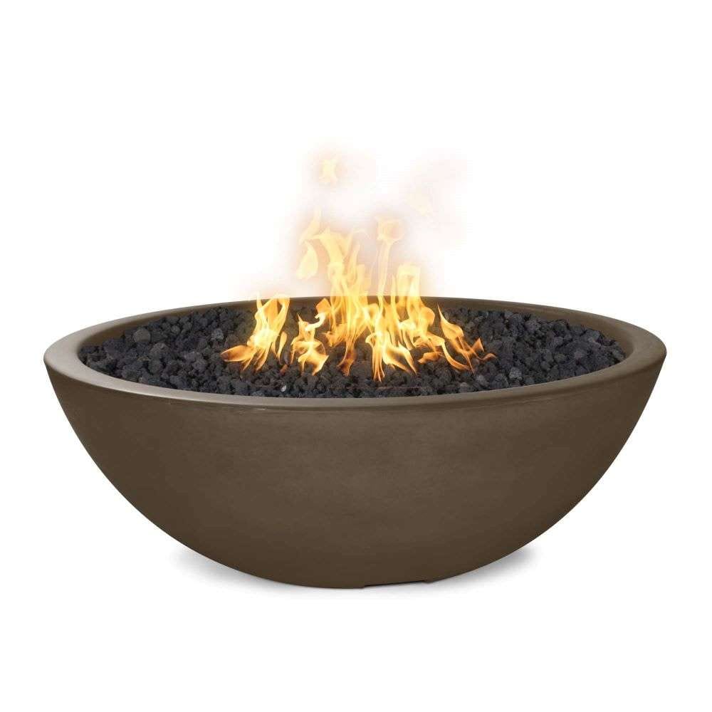Top Fires Sedona Round GFRC Gas Fire Bowl in Chocolate