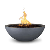 Top Fires Sedona Round GFRC Gas Fire Bowl in Gray - angle view
