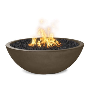 Top Fires Sedona Round GFRC Gas Fire Pit in Chocolate