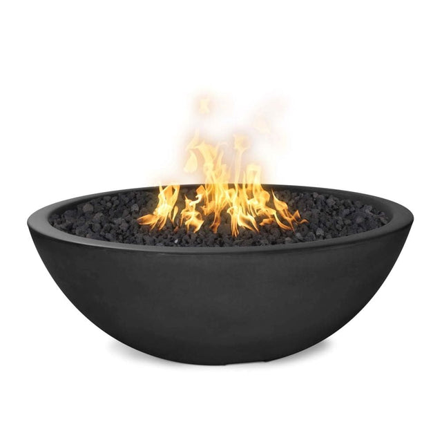 Top Fires Sedona Round GFRC Gas Fire Pit in Black