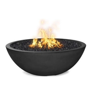 Top Fires Sedona Round GFRC Match Lit Gas Fire Pit - Liquid Propane / Black / 48" Diameter